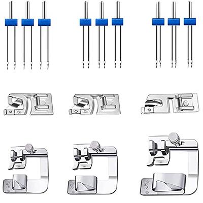 8 Pcs Sewing Rolled Hemmer Foot, 3mm-10mm 8 Sizes Wide Rolled Hem Pressure  Foot Universal Sewing Rolled Hemmer Foot Set Home Industrial Curved Scroll