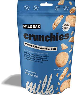 MILK BAR Crunchies | Crunchy Bite Sized Cookies With No Artificial Flavors  or Preservatives | Pack of 3, 4.5oz Bags (Variety 3 Pack)