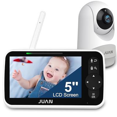 HelloBaby Upgrade Monitor, 5''Sreen with 30-Hour Battery, Pan-Tilt-Zoom  Video Baby Monitor with Camera and Audio, Night Vision, VOX, 2-Way Talk, 8