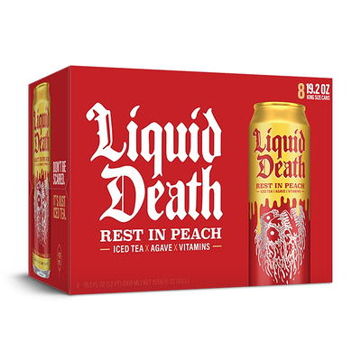 Liquid Death Sparkling Water, Severed Lime, 19.2 oz King Size Cans (8-Pack)  