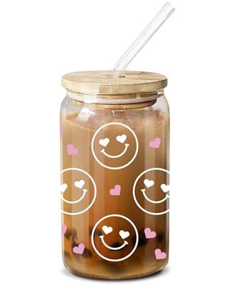 20oz Smiley Face Tumbler | Cute Tumbler | Cute Iced Coffee Tumbler | Smiley  Face Gift | Gift for Her 