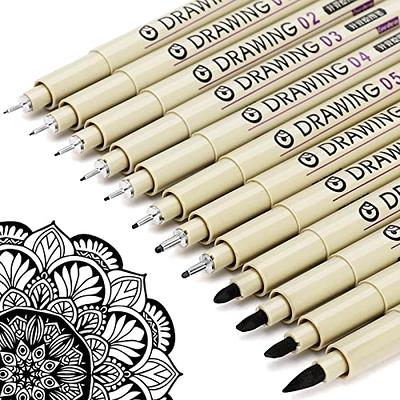 Brusarth Precision Black Micro-Pen Fineliner Ink Pens, Waterproof Archival  Ink, Drawing Pens, Artist Illustration Pens, Multiliner, for Art  Watercolor, Sketching, Anime, Manga, Design, 9/Set(Black) - Yahoo Shopping