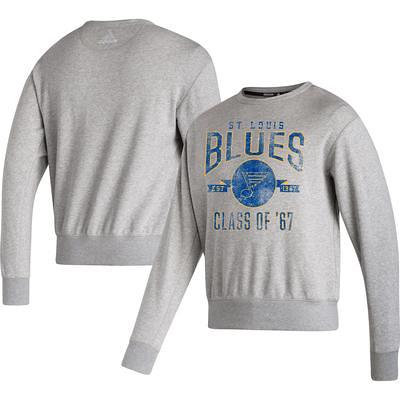 Men's Antigua Blue St. Louis Blues Logo Victory Full-Zip Hoodie