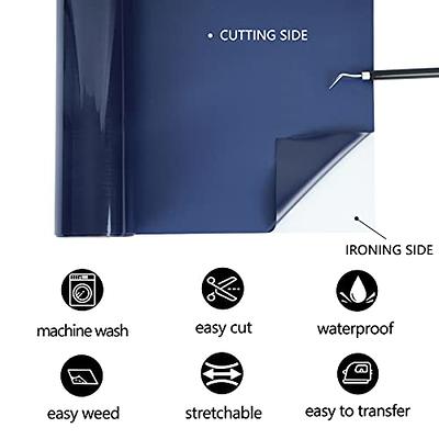 HTV Royal Blue Heat Transfer Vinyl 12 x 5FT Iron on Heat Press Royal Blue  Vinyl Roll for Cricut & Heat Press Machine,Perfect for T Shirts & Other  Fabric DIY(Royal Blue) 