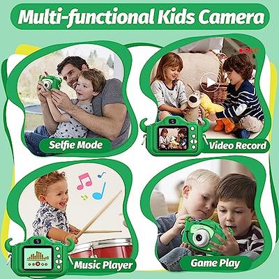 Goopow Kids Camera Toys for 3-8 Year Old Boys,Children Digital Video  Camcorder Camera with Cartoon Soft Silicone Cover, Best Chritmas Birthday