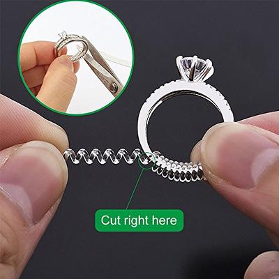 Anpro 15 Pack Ring Size Adjuster - with 3 Sizes Clear Ring Sizer Adjuster  for Loose Rings,Spiral Silicone Tightener Set,Invisible Ring Guards(Please  See The Below Picture for The Steps) - Yahoo Shopping