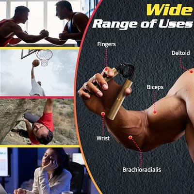 Grip Strength Trainer Set, 50-300LB(6 Pack), Wrist Forearm Strengthener,  Metal No Slip, Hand Grip Gripper Strengthener for Strength Training and