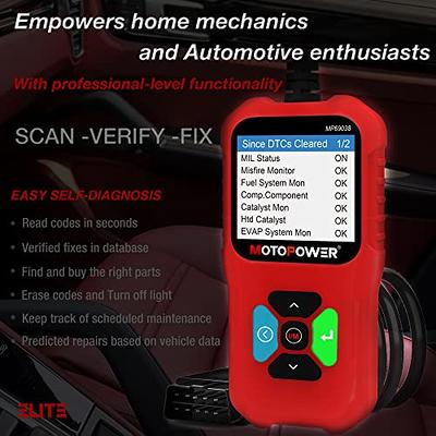 MOTOPOWER MP69038 Car OBD2 Scanner Code Reader Engine Fault Code Reader  Scanner CAN Diagnostic Scan Tool - Elite Edition - Yahoo Shopping