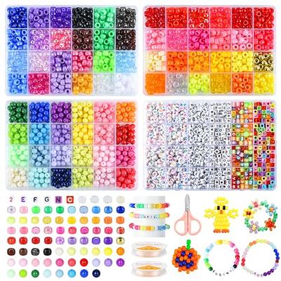 Mchruie Stone Beads for Jewelry Making Charm Bracelet Making Kit 450Pcs Beads  for Bracelets Making Kit DIY Bracelets for Couples Lovers
