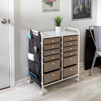 Honey Can Do 25 x 38 Gray & White 15 Drawer Metal Rolling Storage Cart -  Yahoo Shopping