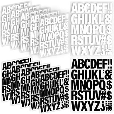 AIERSA 520Pcs 10 Sheets Letter Stickers, Large Black Stick on