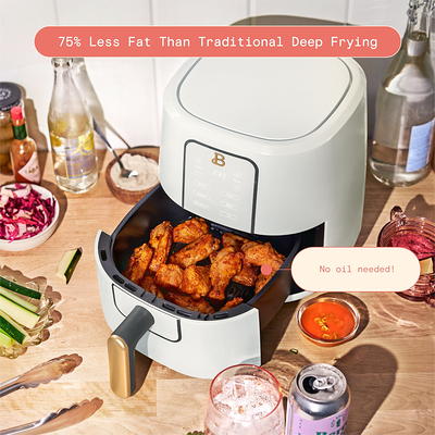 Beautiful 6 Quart Touchscreen Air Fryer White Icing by Drew Barrymore