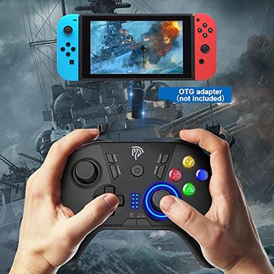 EasySMX Controlador de jogos sem fio para Windows PC/Steam Deck/PS3/Android  TV Box, joystick com vibração dupla plug and play gamepad com 4 teclas  personalizadas, bateria até 14 horas, : : Games e