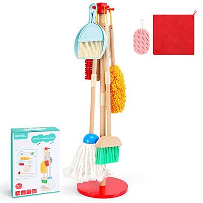 Kids Clean Set Toys Broom Baby Mop Dustpan Cleaning Tools Playset  Housekeeping Pretend Play Toys