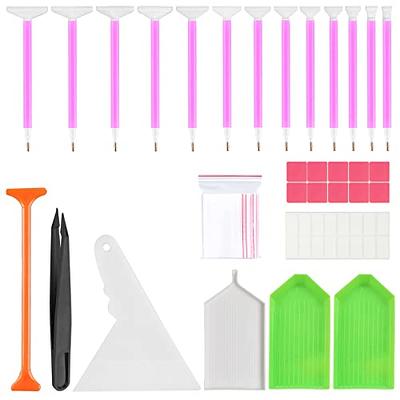 20/40/60Pcs Paste DIY Sticker Dotting Diamonds Point Pen Drilling Mud  Diamond Painting Wax Diamond Cross Stitch Embroidery Tools