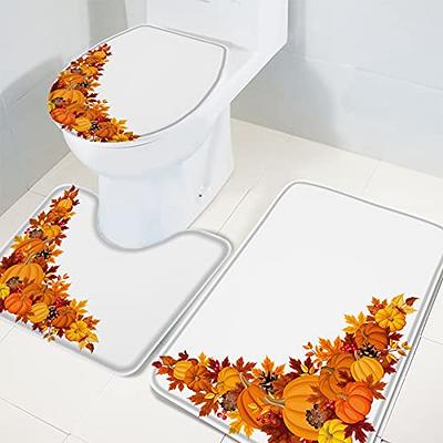 Fall Halloween Bathroom Rug Runner Pumpkins Long Bath Mat for Autumn  Harvest Mat