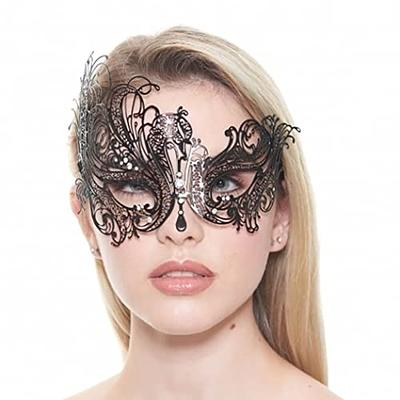 Campsis Women's Costume Masks Black Mardi Gras Masquerade Mask