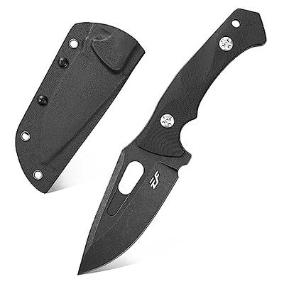  Karambit Knife Trainer Stainless Steel Practice Karambit Knife  Fixed Blade Training Karambit Knife with Sheath and Cord Suitable for  Hiking, Adventure, Survival and Collection 2 Pieces(Black Color) : Sports 
