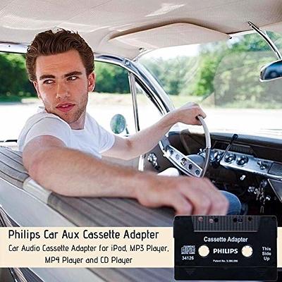 PHILIPS Universal Cassette Tape Adapter - Car Stereo Music Player with  Headphone Receiver Jack for Aux Cord, iPhone, iPod, CD Player, MP3 -  Digital Audio Analog Converter for Tapedeck System - Yahoo Shopping