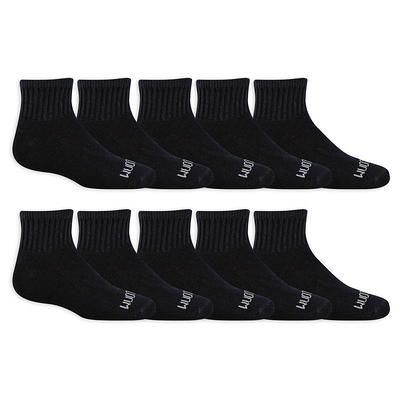 Athletic Works Boys Cushioned Ankle Socks, 10-Pack S (4-8.5) - L (3-9)