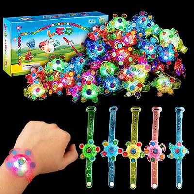 25 Pcs Goodie Bag Stuffers LED Light Up Fidget Spinner Bracelets