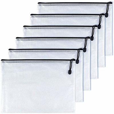 EOOUT 10pcs A4 Mesh Zipper Pouch Zip File Bag Document Folder, Office Stationery