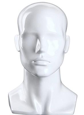 White Styrofoam Male Display Head