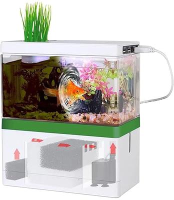 UPETTOOLS Fish Tank Desktop Aquarium Kit,1.1 Gallon Betta Acrylic Fish Bowl  with USB Power Filter/Automatic LED Lighting, for Goldfish Snail Tropical  Fish - Yahoo Shopping