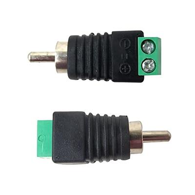 RCA Female to Speaker Cable,RCA Female to Bare Audio Cable RCA Female Plug  Jack Adapter Connector to 2pin Bare Cable Open End Audio Cable for