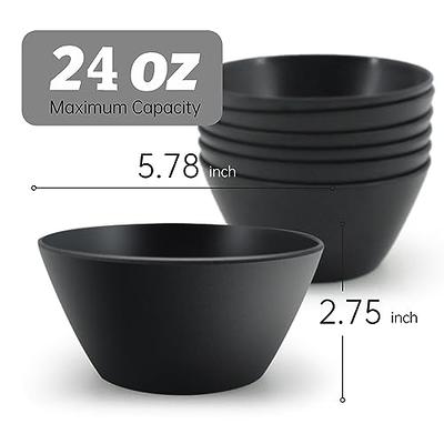 Deep Soup Bowls & Cereal Bowls - 30 Ounces Large Bowls Set of 4 for Kitchen - White Ceramic Bowls for Cereal, Soup, Oatmeal, Salad, Ramen, Noodle, Ric