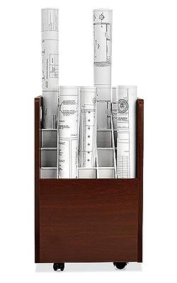 AdirOffice Mobile Blueprint Holder Vertical File Organizer for Hanging  Files, Black