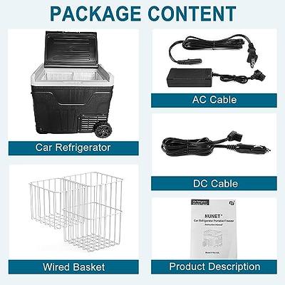 Wesonorous 12 Volt Refrigerator,32Qt Portable refrigerator freezer