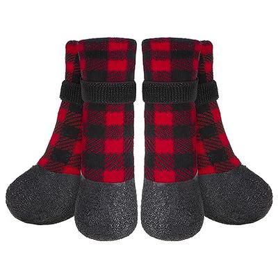 PUPTECK Non Slip Dog Socks for Licking with Grippers, Dog Shoes for  Hardwood Floors, Winter Booties