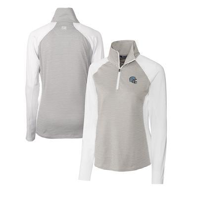 Carolina Panthers Cutter & Buck Helmet Forge Tonal Stripe Stretch Polo -  Blue