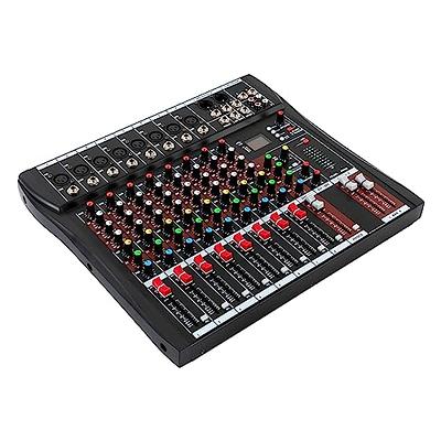 Aveek Professional Audio Mixer, Sound Board Mixing Console with 5 Channel  Digital USB Bluetooth Reverb Delay Effect, Input 48V Phantom Power Stereo  DJ