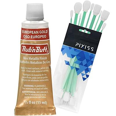 Rub n Buff Wax Metallic European Gold, Rub and Buff Finish, 0.5-Fluid  Ounce, Pixiss Blending and Application Tools for Applying Metallic Wax  Paint - Yahoo Shopping