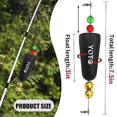 YOTO Popping Cork for Saltwater,Weighted Popping Floats Rattle Rig