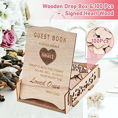 Alternative Wedding Guest Book, Wooden Hearts Guest Book Frame