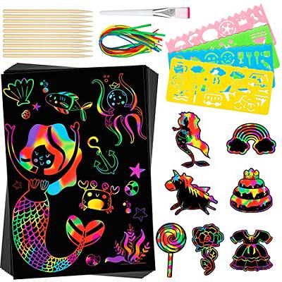  8 Pack Scratch Arts Drawing Notebook Paper for Kids Art  Supplies, Large Rainbow Scratch and Sketch Books Set for Kids Party Favors  : Arts, Crafts & Sewing