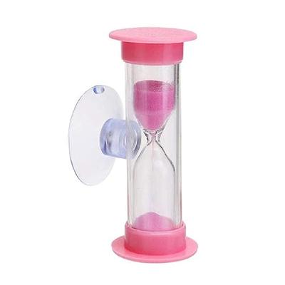 Colorful Children Sucker Shower Sand timer Hourglass 3-Minute Sand Clock