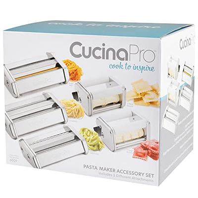 CucinaPro Pasta Maker Accessory Set- 5 Different Attachments