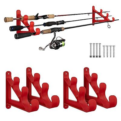 Booms Fishing WV1 Fishing Rod Holders for Garage, Wall Mounted Fishing Rod  Rack, Fishing Pole Holders, Store Up to 6 Rods or Combos in 16.4 Inches