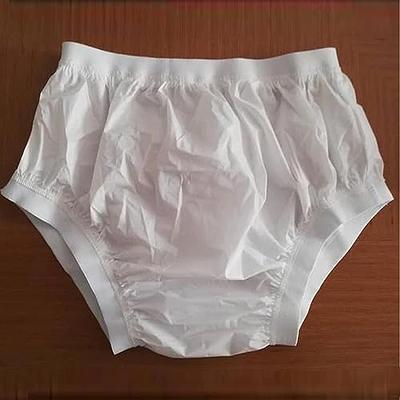 Adult Leakproof Underwear for Incontinence, Washable Low Noise Reusable Adult  Diaper Cover, Grey Plastic Pants Cover