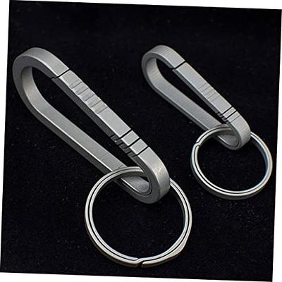 KeyUnity KM04 Titanium Carabiner Keychain Clip, Quick Release EDC Key Holder Organizer with Key Ring
