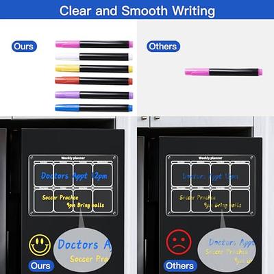 Magnetic Acrylic Calendar for Fridge, 2Pcs Clear Magnetic Calendar for  Fridge, Reusable Magnetic Fridge Calendar Dry Erase Acrylic Planning Boards  with 6 Dry Erase Markers and Magnetic Holder - Yahoo Shopping