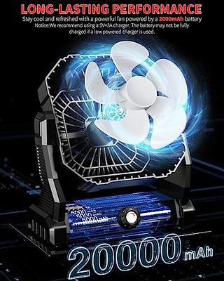 7800mAh Camping Fan with LED Lantern, Ceiling Tent Fan with Remote Control,  Power Bank, Battery Operated USB Rechargeable Fan , 180°Head Rotation  Outdoor Portable Fan for Fishing, Outdoor, Office 