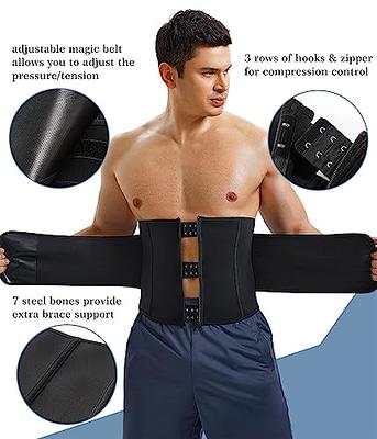 Wonder-Beauty Latex Waist Trainer for Women Plus Size Workout Waist  Training Vest with Straps Adjustable Gym Corset Waist Trimmer, Black(hook
