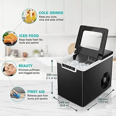 CROWNFUL Ice Maker Countertop Machine, 9 Bullet Ice Cubes Ready in 8  Minutes, 26lbs Ice in 24H, Electric Portable Ice Maker with Scoop and  Basket for Home, Kitchen, Office, Party - Black - Yahoo Shopping