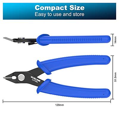 Therwen 20 Pcs Wire Cutters Micro Flush Cutters with Spring 5 inch Wire  Cutters Flush Cutter Pliers Wire Snips for Jewelry Making, Electronics  (Blue)