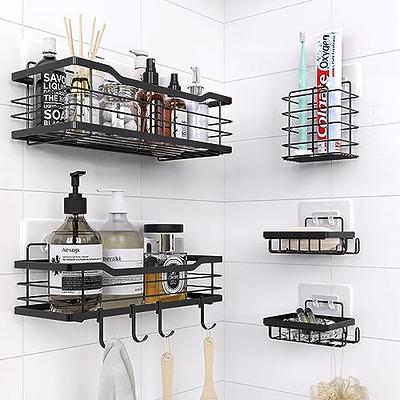 Aitatty Shower Caddy Bathroom Organizer Shelf: Self Adhesive Shower Rack  with Soap Shampoo Holder - Rustproof Stainless Bath Caddy for Inside shower